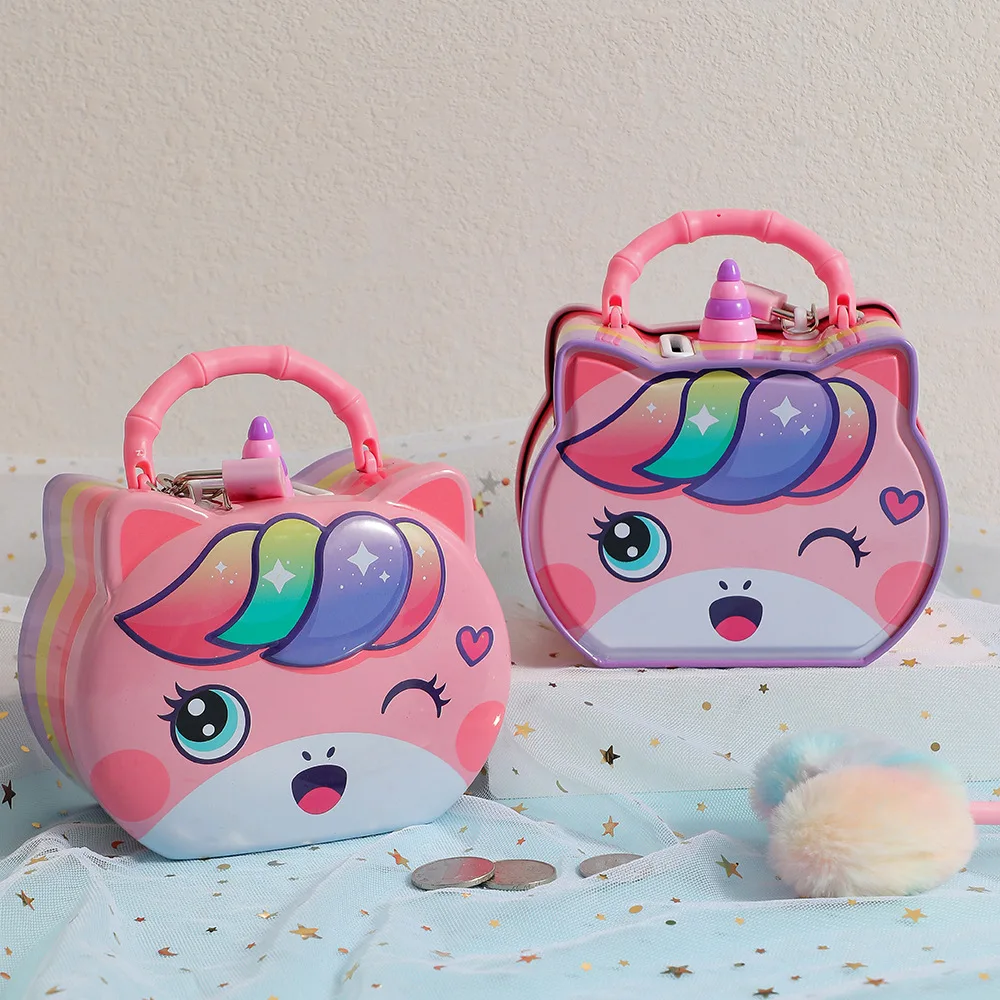 Children's Iron Unicorn Savings Box Cartoon Handheld Locked Bank Kindergarten Activity Small Gift Iron Leather Handbag
Children's Iron Unicorn Savings Box Cartoon Handheld Locked Bank Kindergarten Activity Small Gift Iron Leather Handbag