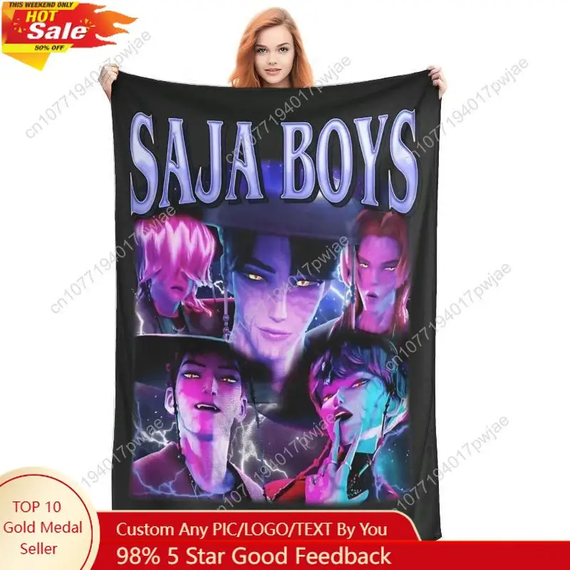 Saja Boys Huntrix Blanket Kpop Demon Hunters Flannel Awesome Warm Throw Blanket for Bedding Lounge Winter Custom blankets
Saja Boys Huntrix Blanket Kpop Demon Hunters Flannel Awesome Warm Throw Blanket for Bedding Lounge Winter Custom blankets