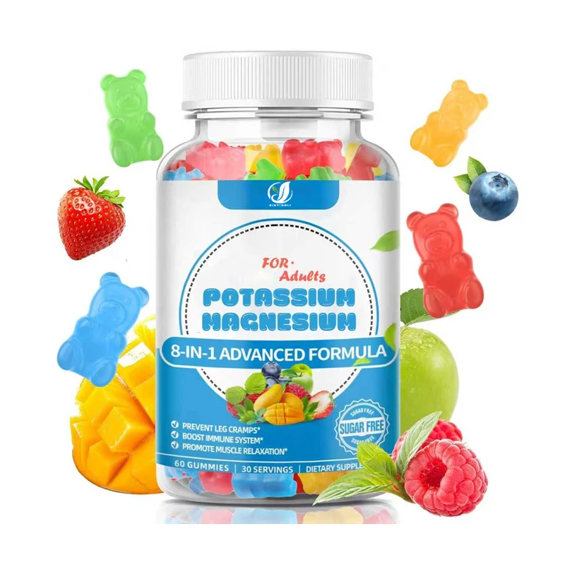 Adult Potassium Gummies Containing Vitamin B6, Coenzyme Q10 for Leg Spasms and Muscle Health
Adult Potassium Gummies Containing Vitamin B6, Coenzyme Q10 for Leg Spasms and Muscle Health