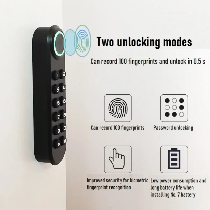 Fingerprint Password Lock Smart Fingerprint Drawer Lock Furniture Office Cabinet Locker Fingerprint Lock Digital Smart Door Lock
Fingerprint Password Lock Smart Fingerprint Drawer Lock Furniture Office Cabinet Locker Fingerprint Lock Digital Smart Door Lock
