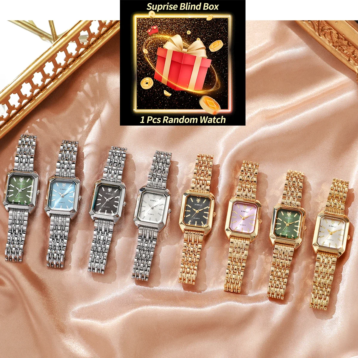 1 шт. Surprise Mystery Watch слепая коробка-модные прямоугольные женские часы простые женские кварцевые наручные часы Reloj Mujer (без коробки)
1 шт. Surprise Mystery Watch слепая коробка-модные прямоугольные женские часы простые женские кварцевые наручные часы Reloj Mujer (без коробки)