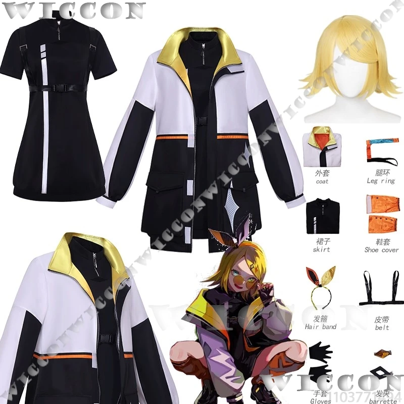 Rin Game Project Sekai Colorful Stage Cosplay PJSK Costume Wig Black Coat Dress Sexy Girl Women Men Suit Cos Full Set Customized
Rin Game Project Sekai Colorful Stage Cosplay PJSK Costume Wig Black Coat Dress Sexy Girl Women Men Suit Cos Full Set Customized