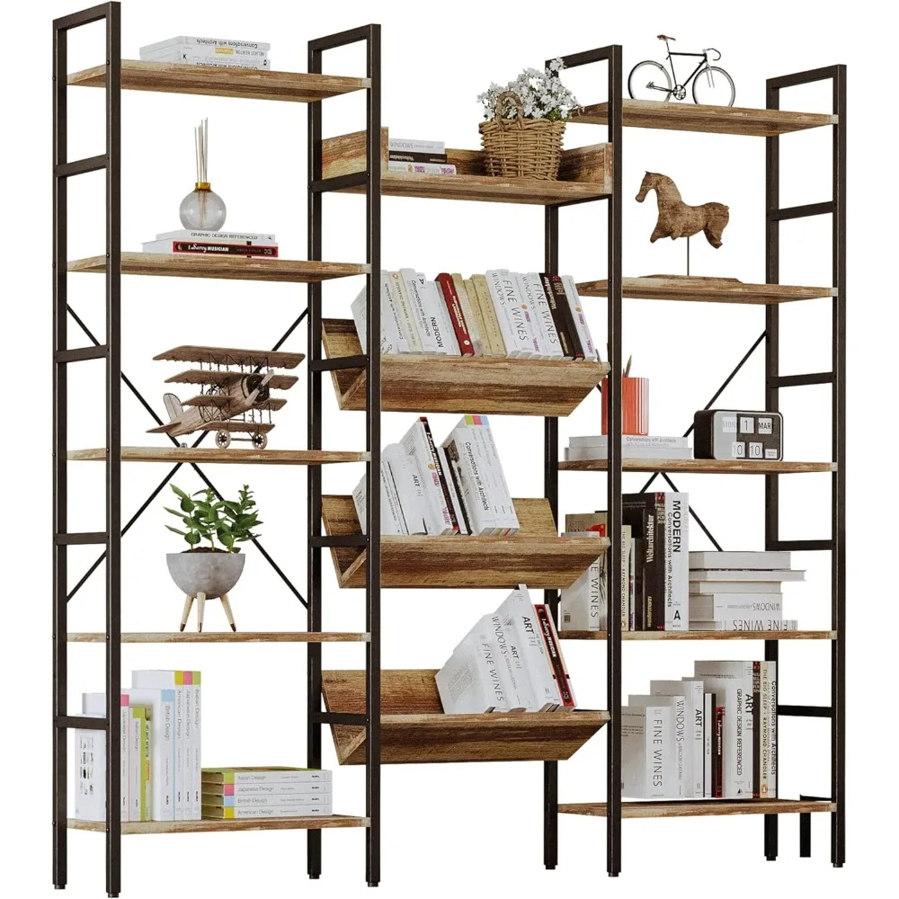 Bookshelves And Bookcases 5 Tiers, Triple Wide Industrial Bookshelf, Large Etagere Bookshelf, Display Storage Bookshelves With
Bookshelves And Bookcases 5 Tiers, Triple Wide Industrial Bookshelf, Large Etagere Bookshelf, Display Storage Bookshelves With