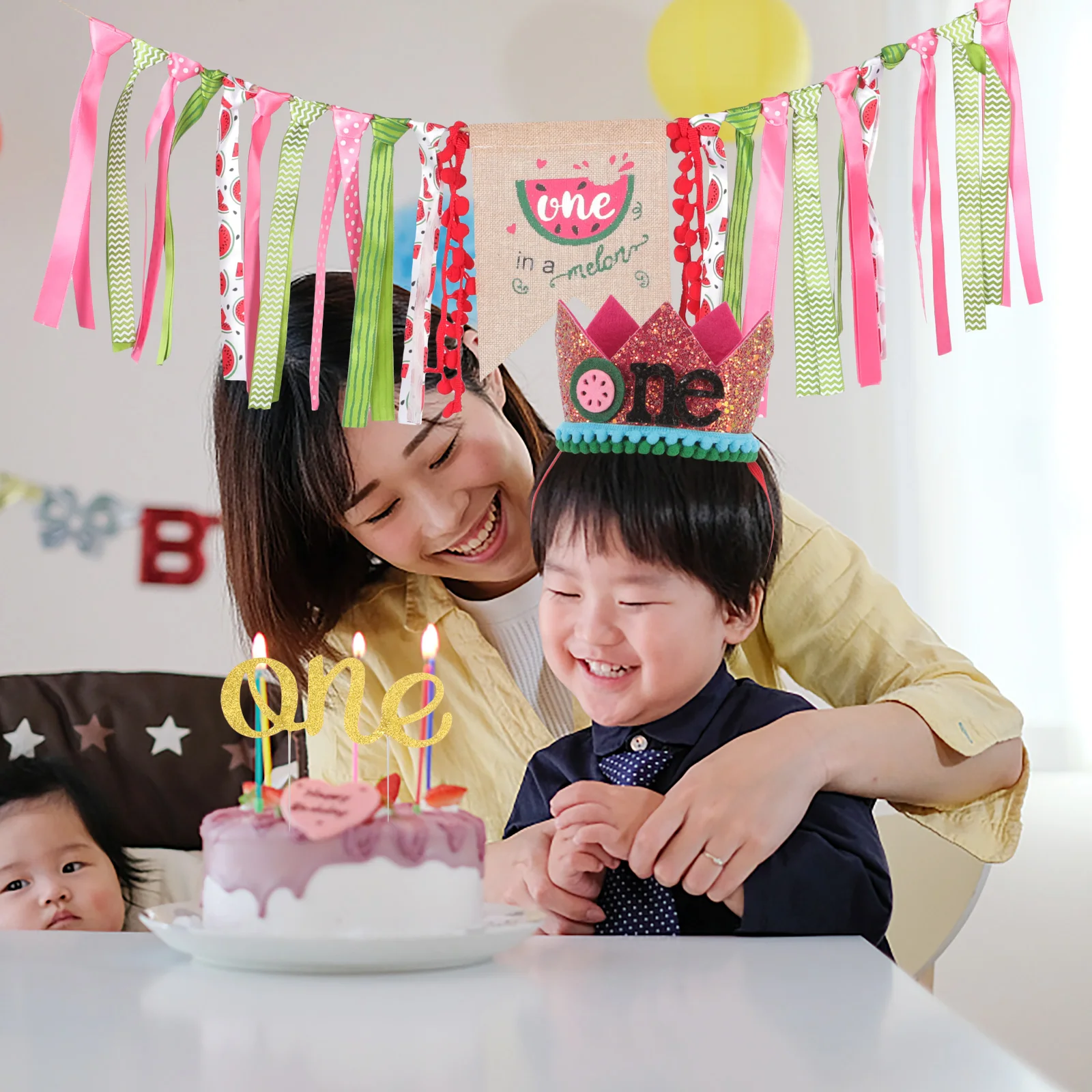 Decoration Watermelon Party Birthday Banner Set Happy First Colorful Baby Cake Pick
Decoration Watermelon Party Birthday Banner Set Happy First Colorful Baby Cake Pick