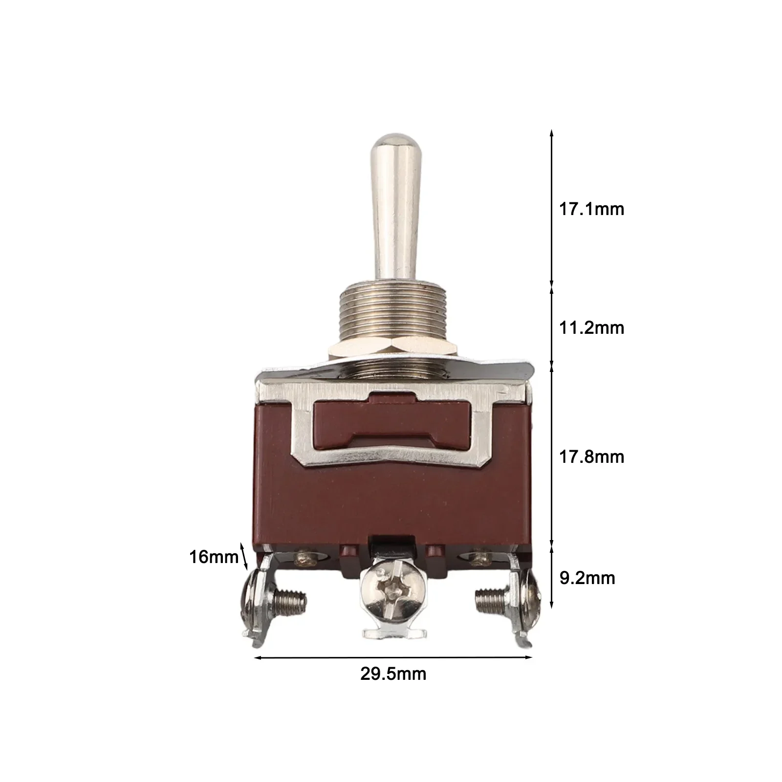 Electrical Equipment Toggle Switches Brown Color Momentary Action Reliable Conductivity Single-pole Double-throw
Electrical Equipment Toggle Switches Brown Color Momentary Action Reliable Conductivity Single-pole Double-throw