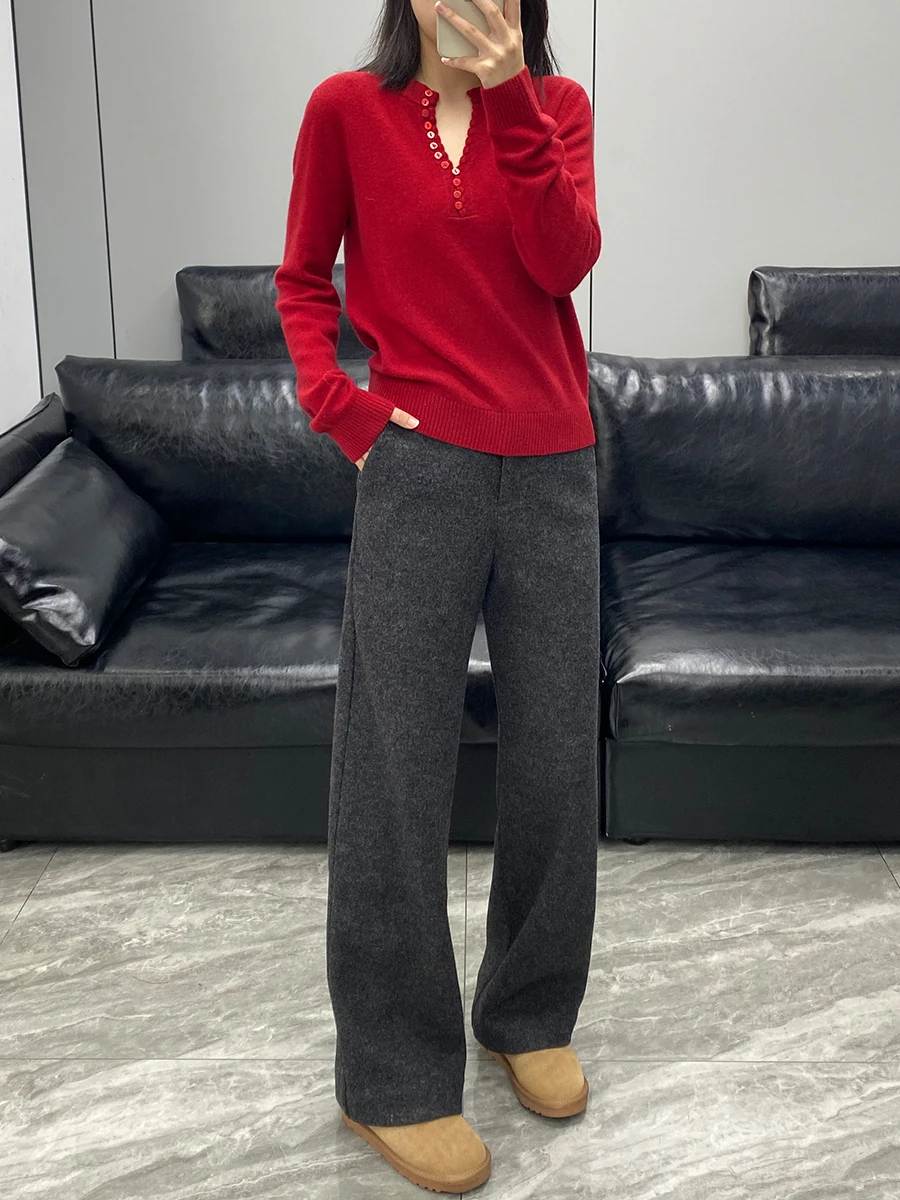 Женские утепленные брюки с высокой талией, широкими штанинами и прямым кроем, из шерстяной смеси, модные зимние брюки свободного кроя
Женские утепленные брюки с высокой талией, широкими штанинами и прямым кроем, из шерстяной смеси, модные зимние брюки свободного кроя