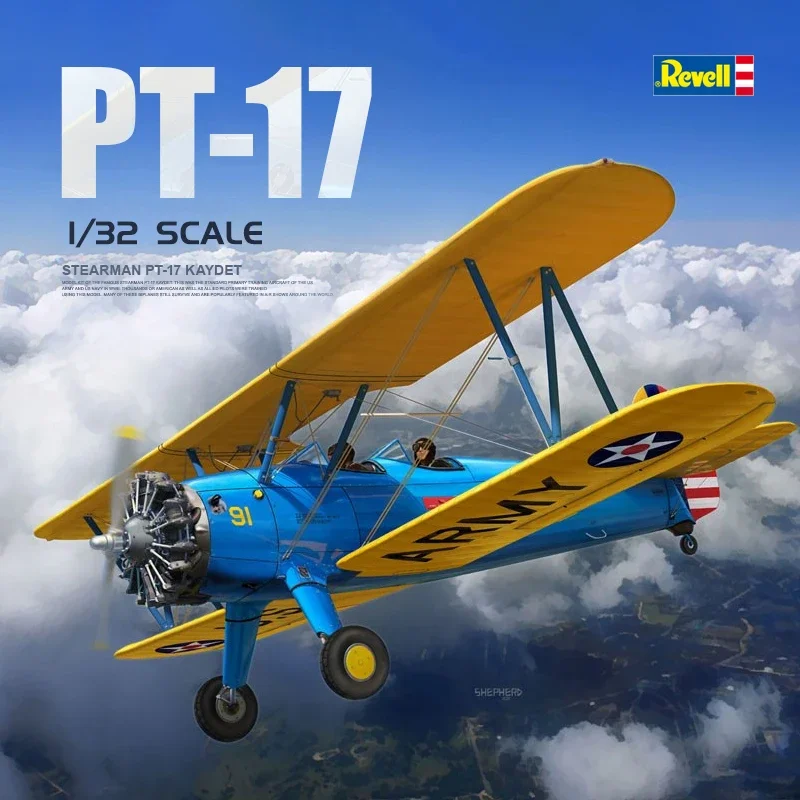 Комплект пластиковой собранной модели самолета Revell 03837 Stearman PT-17 Kaydet 1/32
Комплект пластиковой собранной модели самолета Revell 03837 Stearman PT-17 Kaydet 1/32