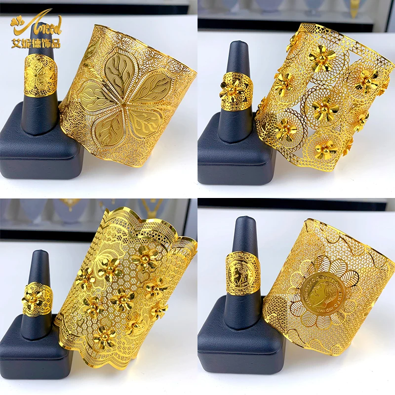 ANIID Dubai Gold Color Chain Cuff Bangle & Ring For Women Adjustable Indian Arabic Charm Bracelet Nigeria Wedding Jewelry Gifts
ANIID Dubai Gold Color Chain Cuff Bangle & Ring For Women Adjustable Indian Arabic Charm Bracelet Nigeria Wedding Jewelry Gifts