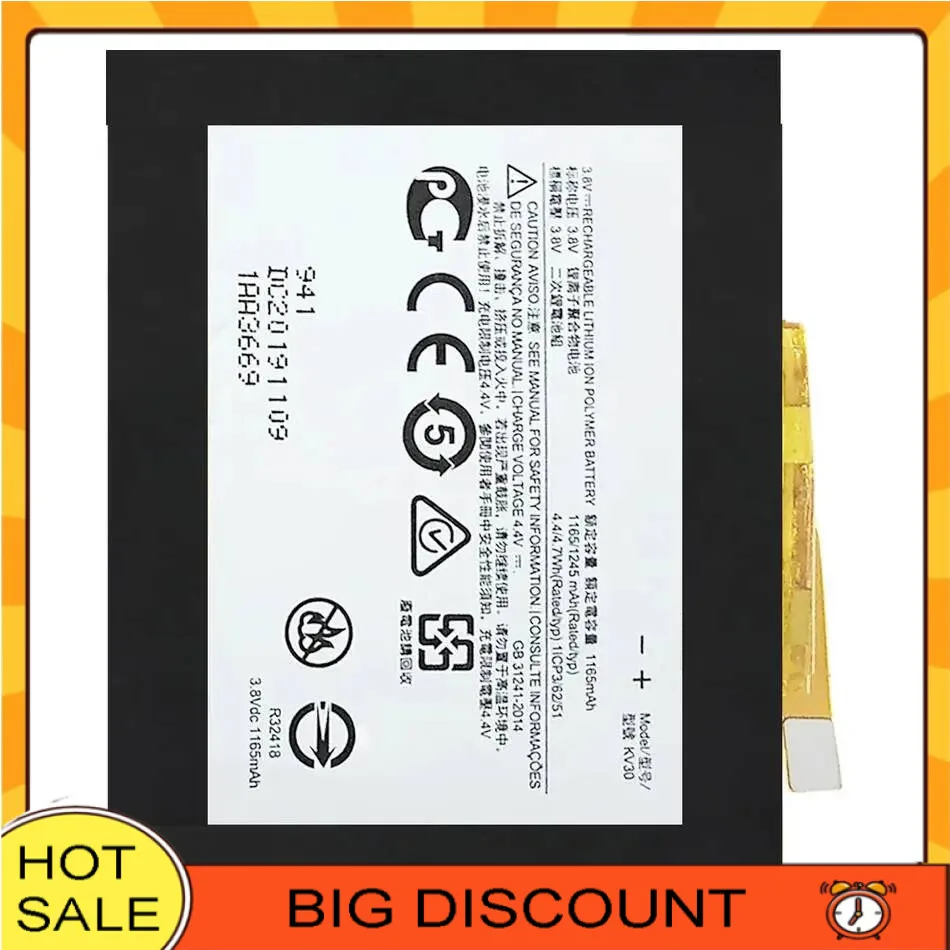 Long-Lasting Durable KV30 Mobile Phone Battery 1245Mah For Motorola Moto Razr 2019 XT2000-1 XT2000-2 XT2000 Voyager SB18C40007
Long-Lasting Durable KV30 Mobile Phone Battery 1245Mah For Motorola Moto Razr 2019 XT2000-1 XT2000-2 XT2000 Voyager SB18C40007