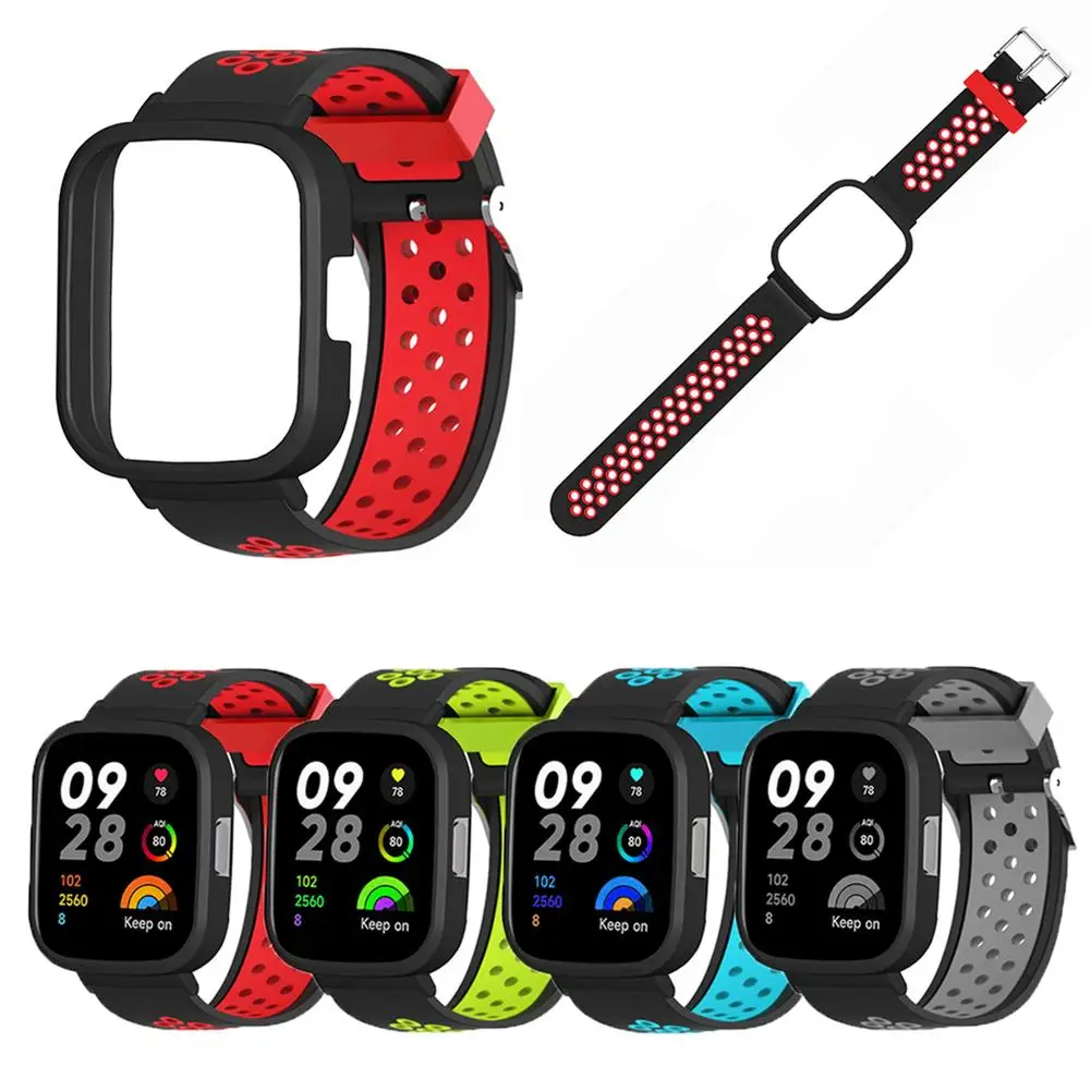 Watchband Protective Case Protector Cover Replacement Silicone Strap Compatible For Red-mi Watch 3 Smart Watch
Watchband Protective Case Protector Cover Replacement Silicone Strap Compatible For Red-mi Watch 3 Smart Watch