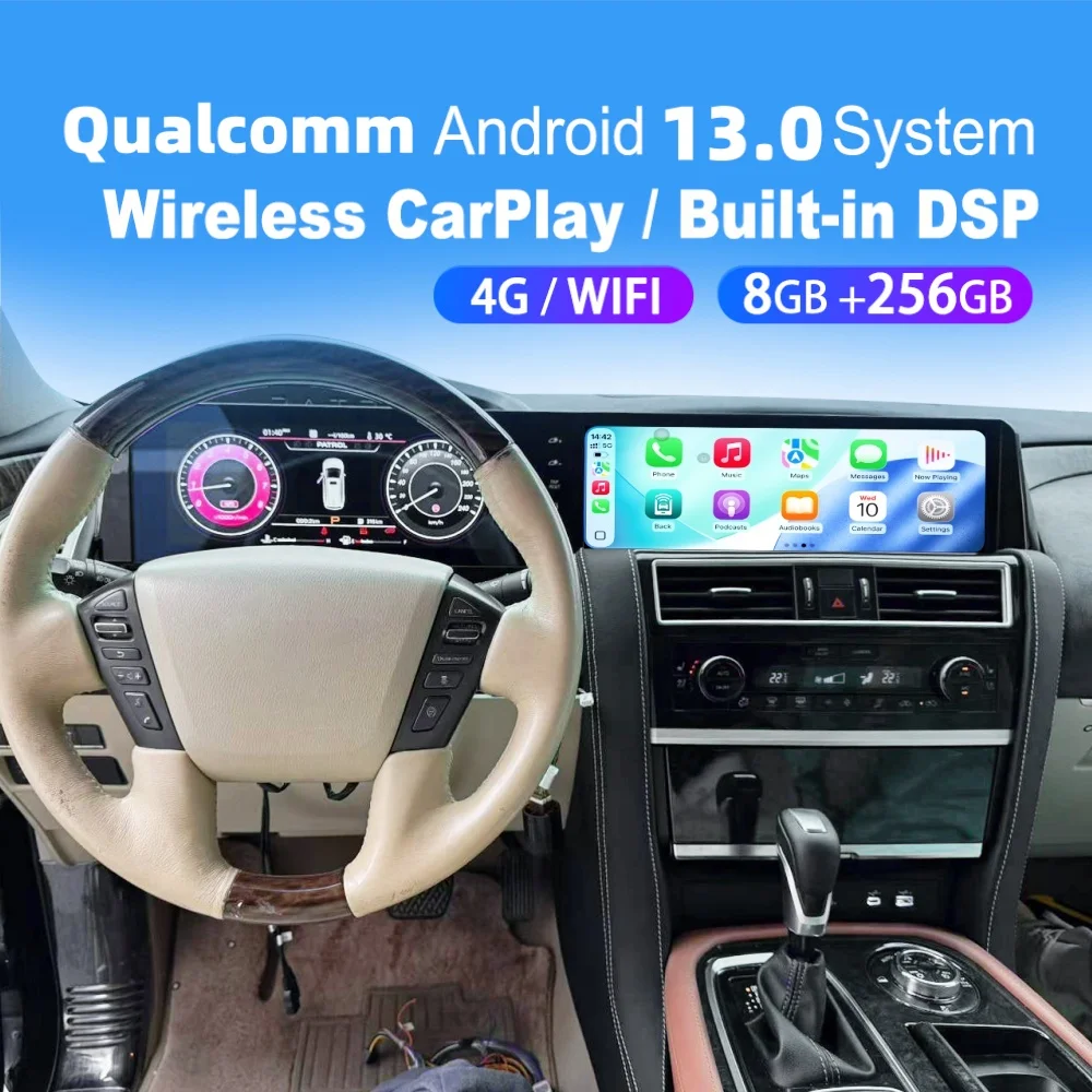 Car Instrument Cluster Android Car Radio Stereo For Nissan Patrol Y62 QX56 QX80 2008~2021 Same-screen Interaction CarPlay GPS
Car Instrument Cluster Android Car Radio Stereo For Nissan Patrol Y62 QX56 QX80 2008~2021 Same-screen Interaction CarPlay GPS