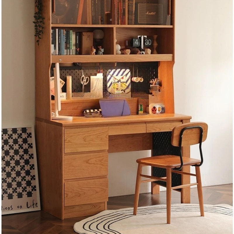 Nordic solid wood desk home small apartment integrated bookcase study bedroom bookshelf computer desk desk
Nordic solid wood desk home small apartment integrated bookcase study bedroom bookshelf computer desk desk