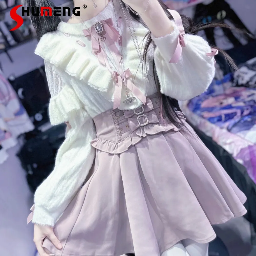 Japanese Mines Style Mass-Produced Round Neck Lace Patchwork Long Sleeve Bow Sweet Versatile Knitted Sweater Pullovers for Women
Japanese Mines Style Mass-Produced Round Neck Lace Patchwork Long Sleeve Bow Sweet Versatile Knitted Sweater Pullovers for Women