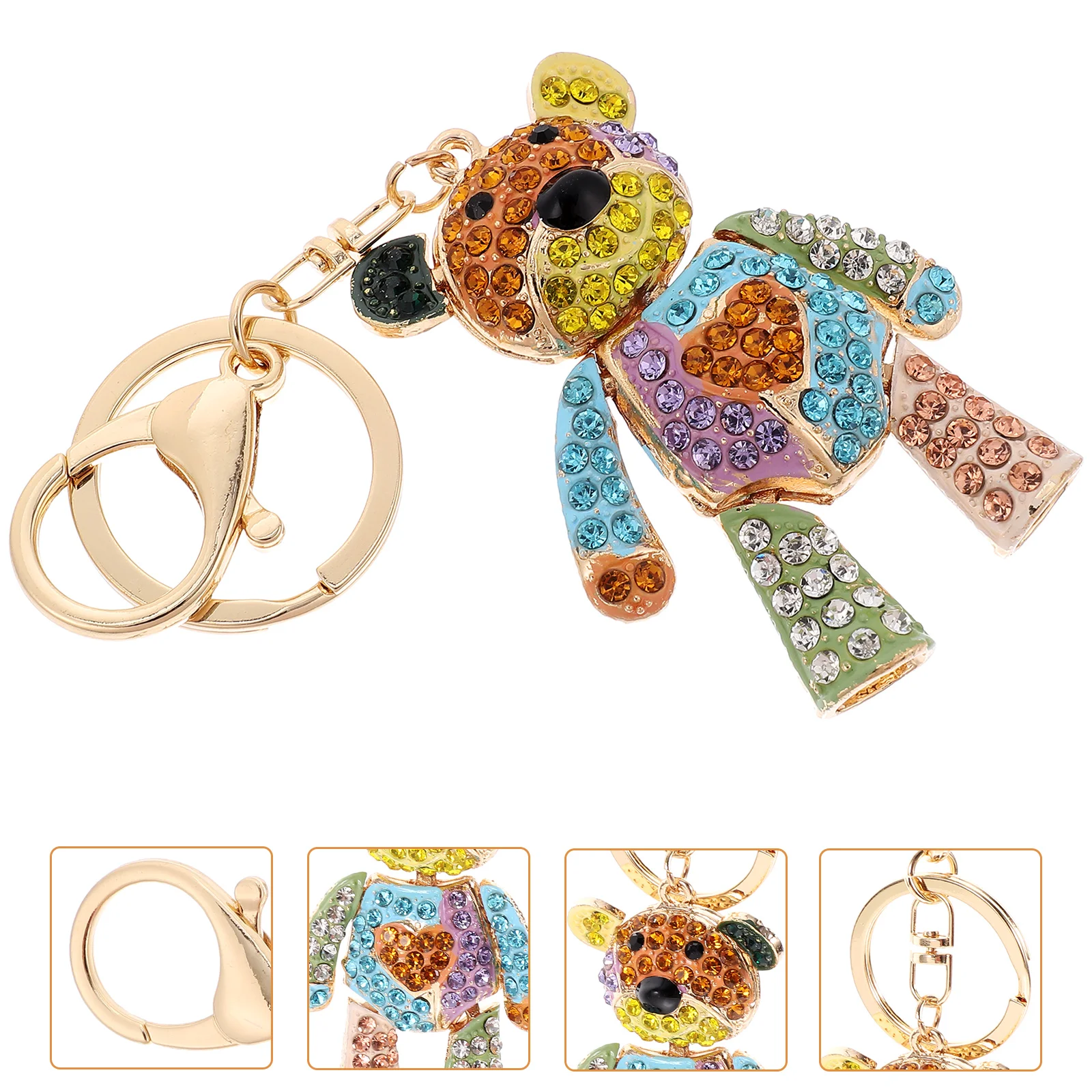 Wallet Bear Keychain Purse Backpack Pendant Metal Keyring Yellow Keychains for Women Child
Wallet Bear Keychain Purse Backpack Pendant Metal Keyring Yellow Keychains for Women Child