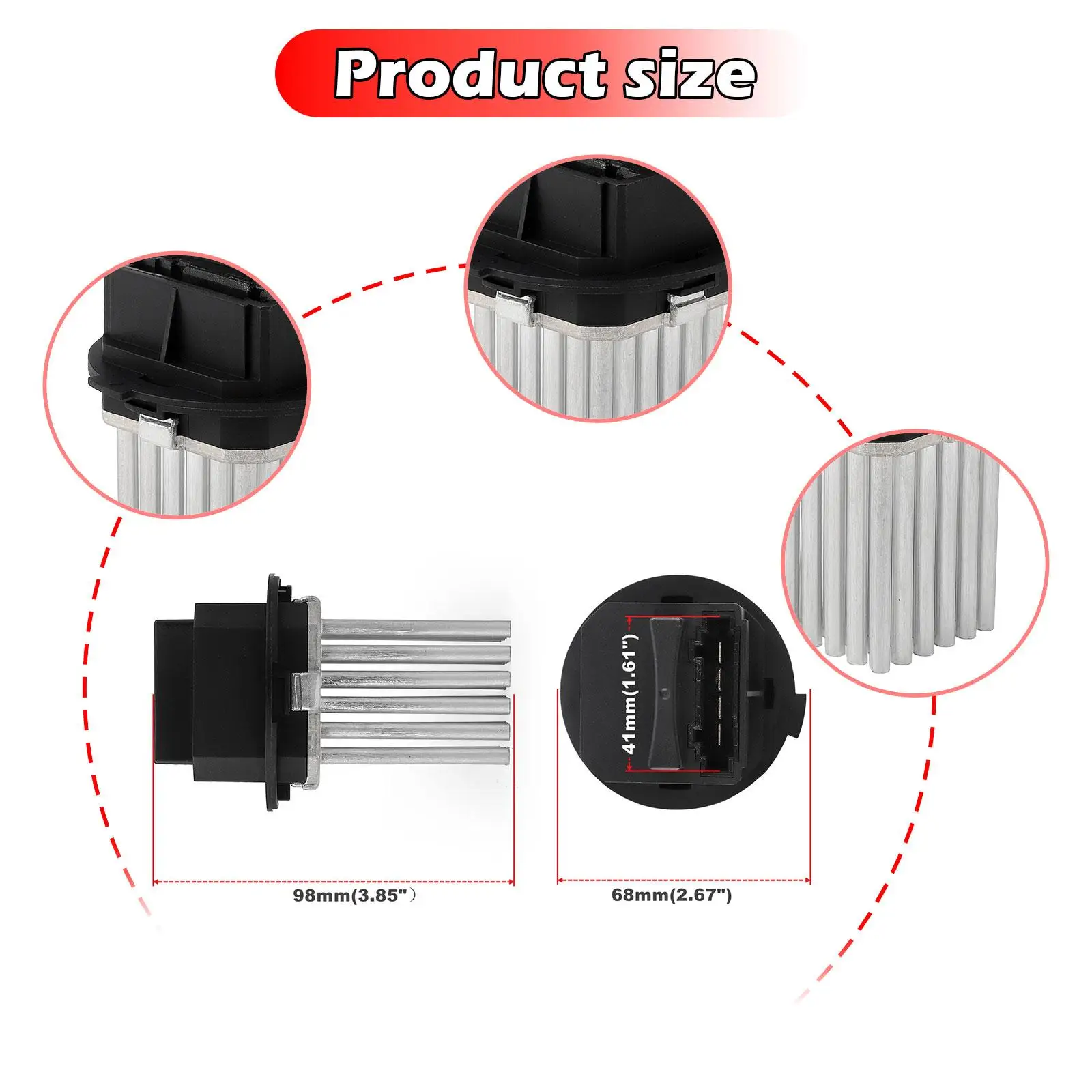 HVAC Car Blower Motor Resistor Heat Resistant Replacement for Mercedes Benz C Class W204 Sprinter Heaters 68012613AA 99162442300
HVAC Car Blower Motor Resistor Heat Resistant Replacement for Mercedes Benz C Class W204 Sprinter Heaters 68012613AA 99162442300
