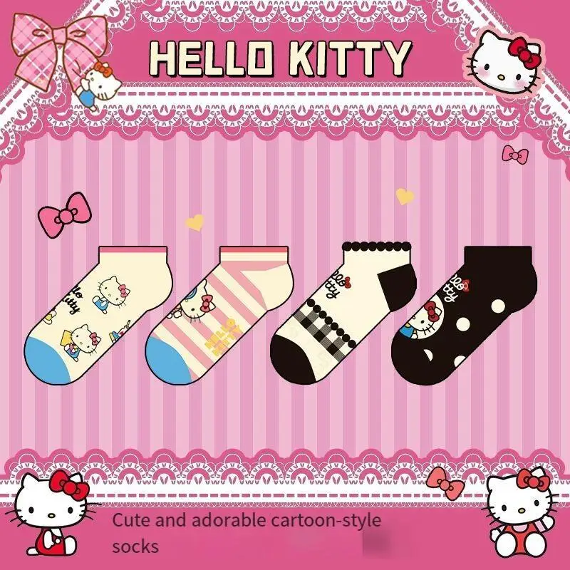 Носки Sanrios для девочек, носки с героями мультфильмов «Hello Kittys», дышащие, повседневные, удобные, простые, с коротким принтом, креативная мода, хит продаж
Носки Sanrios для девочек, носки с героями мультфильмов «Hello Kittys», дышащие, повседневные, удобные, простые, с коротким принтом, креативная мода, хит продаж