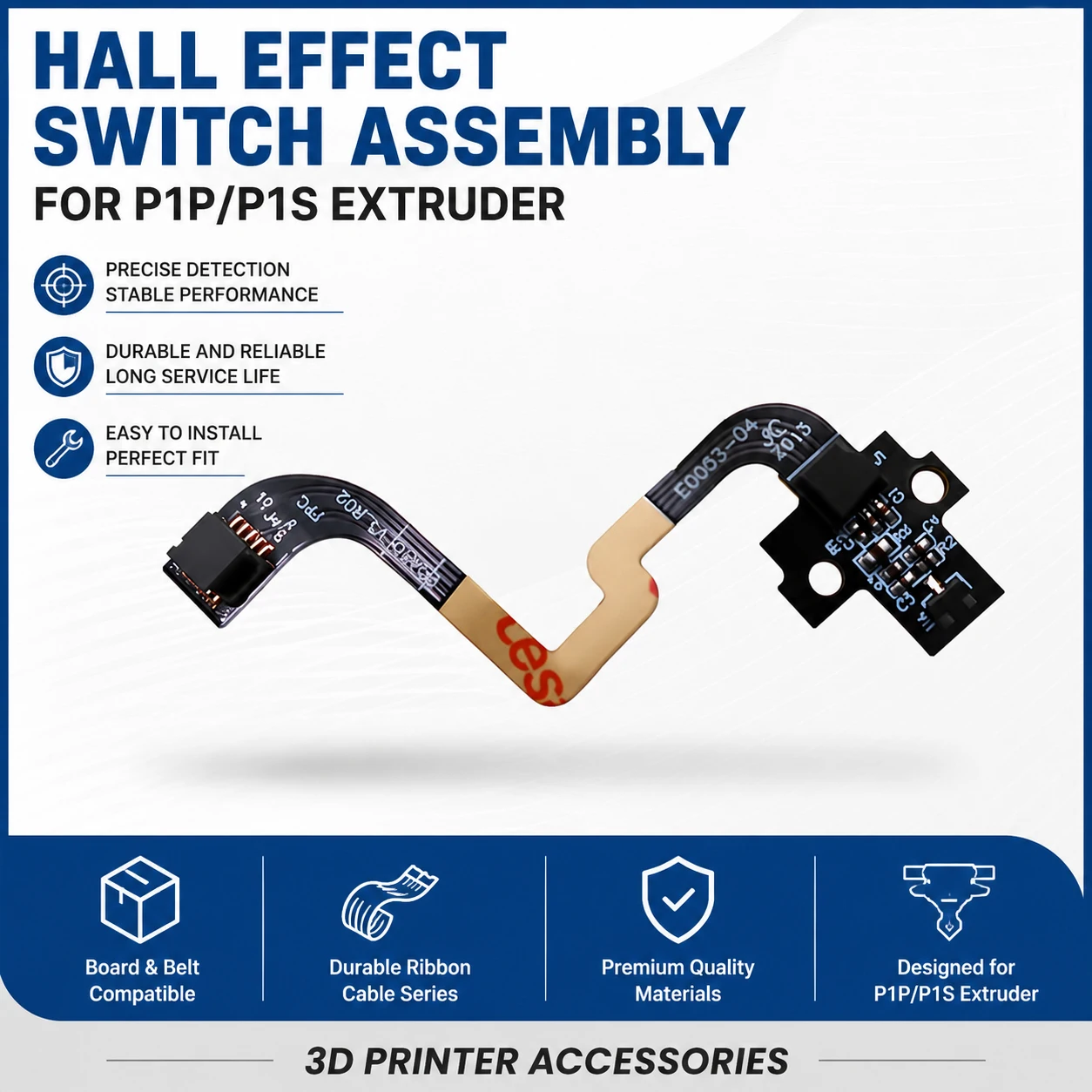 For Bambu lab P1S P1P Extruder Filament Sensor Replacement Parts 3D Printer Parts Hall Switch Board for Bambu P1 series Printer