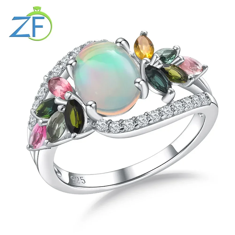 GZ ZONGFA Pure Opal Wedding Band Ring Silver 925 Vintage Eternity Engagement Halo Ring Moon Stone Natural Tourmaline for Women
GZ ZONGFA Pure Opal Wedding Band Ring Silver 925 Vintage Eternity Engagement Halo Ring Moon Stone Natural Tourmaline for Women