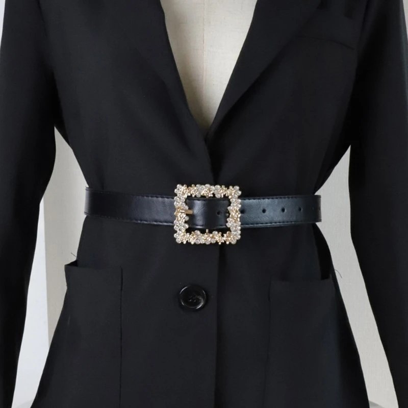 Elegant Rhinestone Square Pin Buckle Waist Belt Women Adjustable PU Leather Slimming Belt Nightclub Dresses Skirt Coat Waistband
Elegant Rhinestone Square Pin Buckle Waist Belt Women Adjustable PU Leather Slimming Belt Nightclub Dresses Skirt Coat Waistband