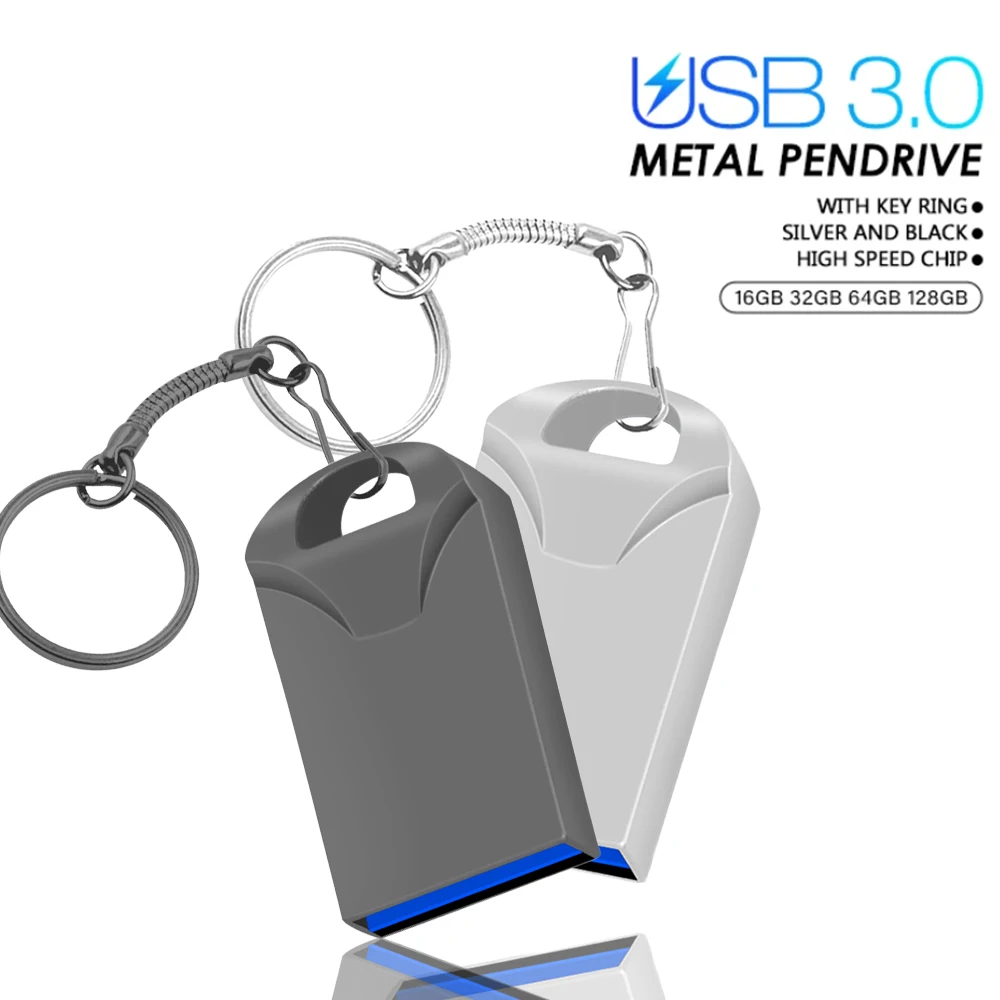 High Speed USB 3.0 Metal Flash Drive 16GB 32GB 64GB 128GB Pendrive Waterproof usb drive Pen Mini memory Sticks with key ring
High Speed USB 3.0 Metal Flash Drive 16GB 32GB 64GB 128GB Pendrive Waterproof usb drive Pen Mini memory Sticks with key ring