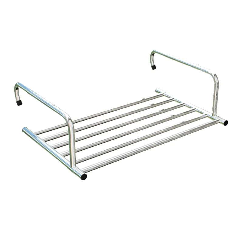 Вешалка для одежды на балконе, новый портативный складной кронштейн из нержавеющей стали, безопасный регулируемый подвесной небольшой сушилка, держатель для полотенец 
Вешалка для одежды на балконе, новый портативный складной кронштейн из нержавеющей стали, безопасный регулируемый подвесной небольшой сушилка, держатель для полотенец