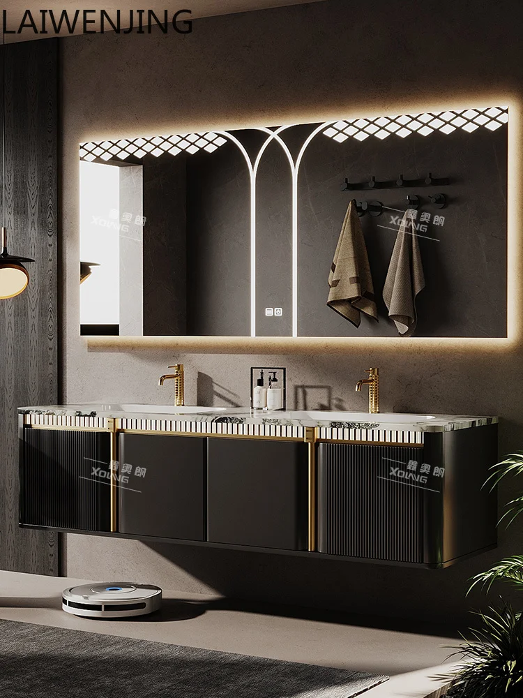 HLZ bathroom cabinet combination light luxury washstand hand and face double basin villa high-end
HLZ bathroom cabinet combination light luxury washstand hand and face double basin villa high-end