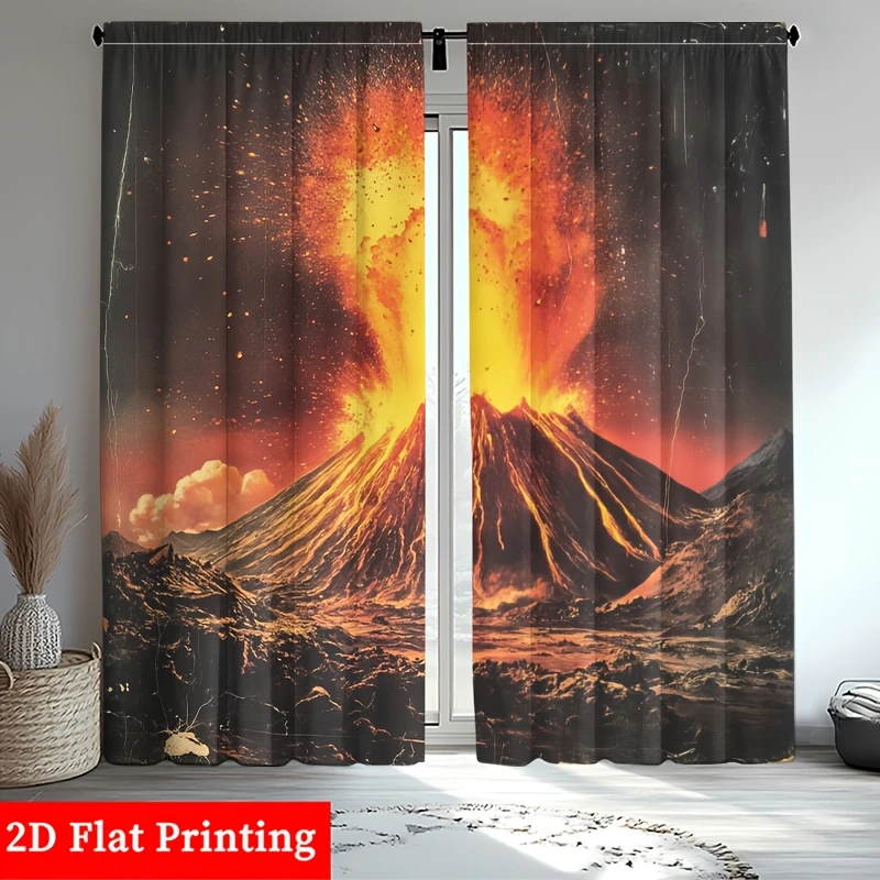 Dramatic Volcano Lava Eruption Curtain Panel Home Decoration Window Drapes Abstract Art Curtain for Living Room Bedroom
Dramatic Volcano Lava Eruption Curtain Panel Home Decoration Window Drapes Abstract Art Curtain for Living Room Bedroom
