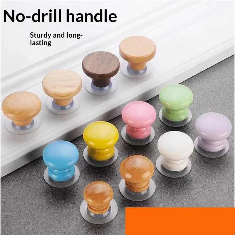 Non Perforated Self-adhesive Handle Single Hole Dome Handle Natural Wood Color Wardrobe Cabinet Drawer Hook Solid Wood Handle
Non Perforated Self-adhesive Handle Single Hole Dome Handle Natural Wood Color Wardrobe Cabinet Drawer Hook Solid Wood Handle