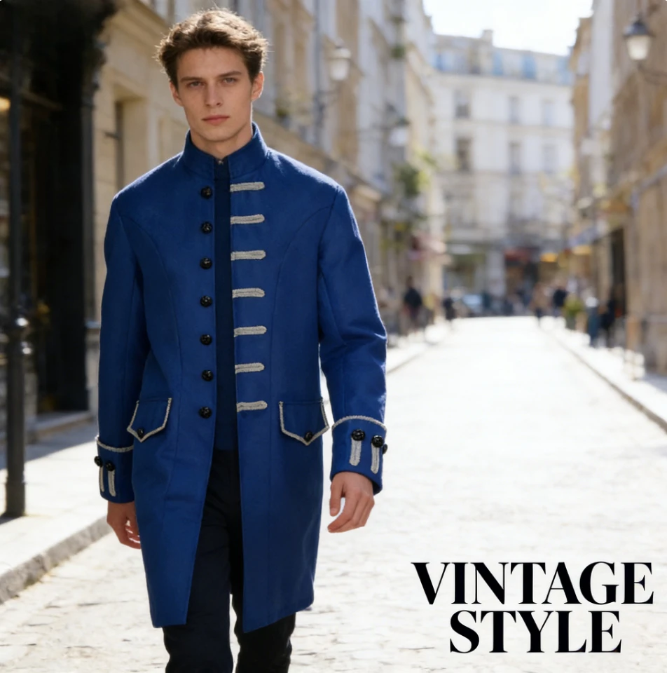 2026 New Mens Steampunk Medieval Coat Vintage Stand Collar Jacket Solid Color Renaissance Fair Cosplay Costume
2026 New Mens Steampunk Medieval Coat Vintage Stand Collar Jacket Solid Color Renaissance Fair Cosplay Costume