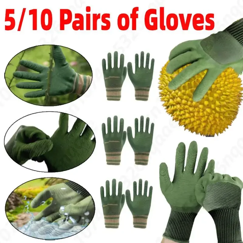 5/10 Pairs of Gardening Gloves Stab-proof Waterproof Maintenance Work Rubber Gloves Garden Protective Gears Safety Planting Tool
5/10 Pairs of Gardening Gloves Stab-proof Waterproof Maintenance Work Rubber Gloves Garden Protective Gears Safety Planting Tool