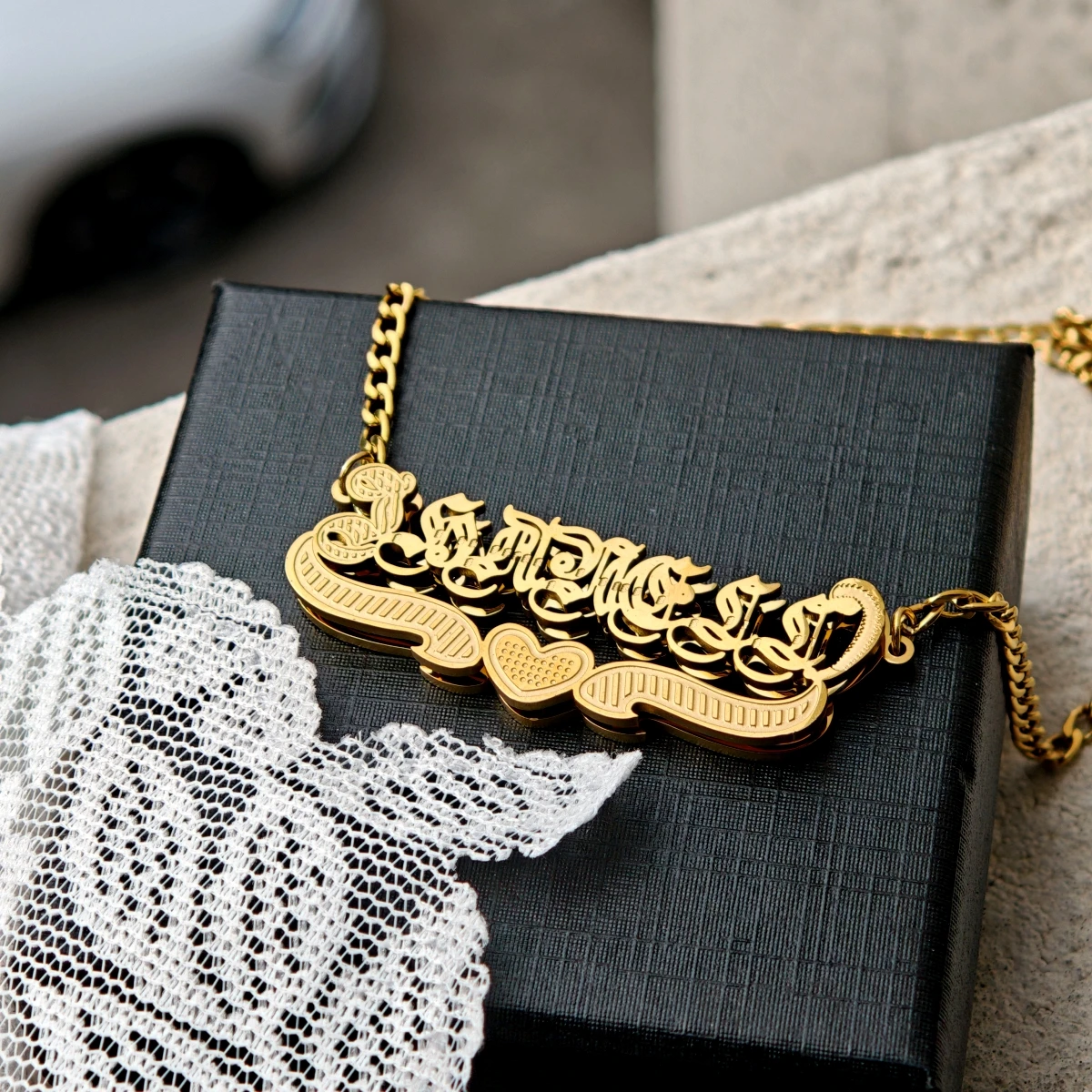 Steel Charm Women's Necklace Custom Stainless Steel Jewelry Cuban Necklace Double Layer Pattern 3D Nameplate Custom Name Gift
Steel Charm Women's Necklace Custom Stainless Steel Jewelry Cuban Necklace Double Layer Pattern 3D Nameplate Custom Name Gift