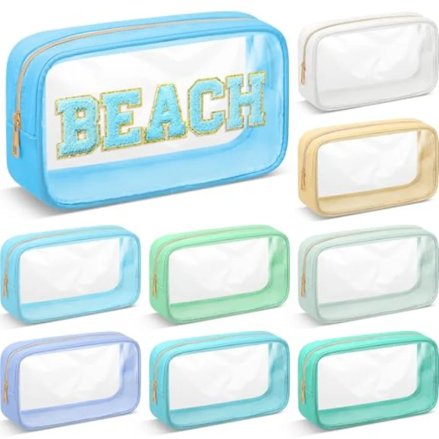 9 Pcs Preppy Clear Makeup Bag DIY Chenille Letter Pouch Large Nylon Makeup Bag Travel Toiletry Zipper Cosmetic Organizer Pouch
9 Pcs Preppy Clear Makeup Bag DIY Chenille Letter Pouch Large Nylon Makeup Bag Travel Toiletry Zipper Cosmetic Organizer Pouch