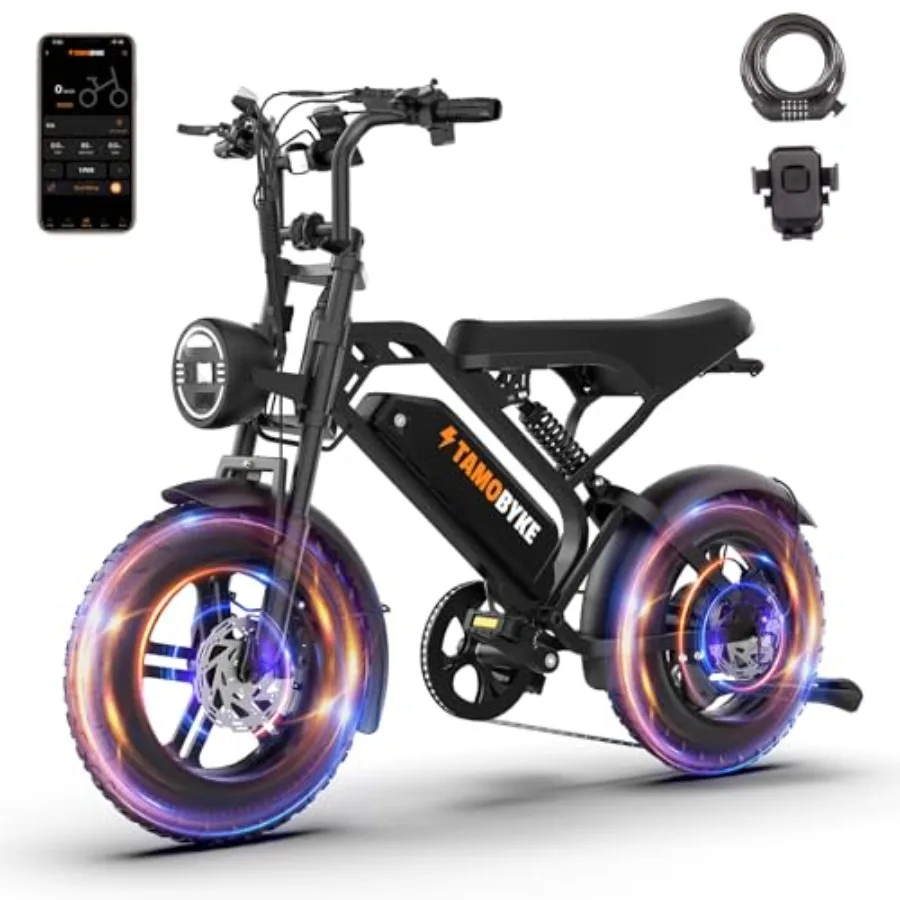 T16 Electric Bike for Teens 1000W Motor 48V15.6Ah Removable Battery 30MPH Off-Road Fat Tire Ebike 16 7-Speed Dual Hydraulic Bra
T16 Electric Bike for Teens 1000W Motor 48V15.6Ah Removable Battery 30MPH Off-Road Fat Tire Ebike 16 7-Speed Dual Hydraulic Bra
