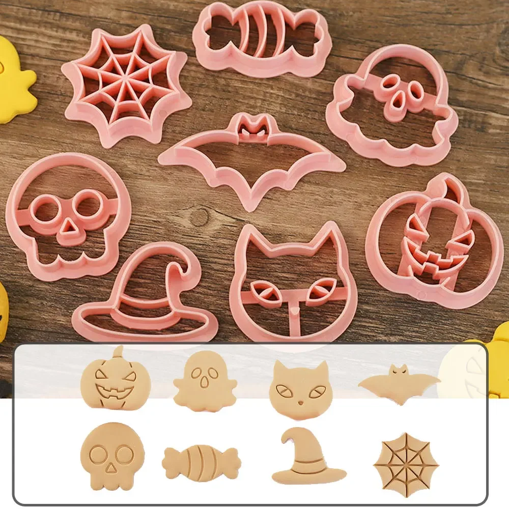 8Pcs Cartoon Halloween Biscuit Mould Halloween Bat Pumpkin Ghost Skull Cookie Cutting Mold Fondant Cookie Cutter Baking Tool
8Pcs Cartoon Halloween Biscuit Mould Halloween Bat Pumpkin Ghost Skull Cookie Cutting Mold Fondant Cookie Cutter Baking Tool
