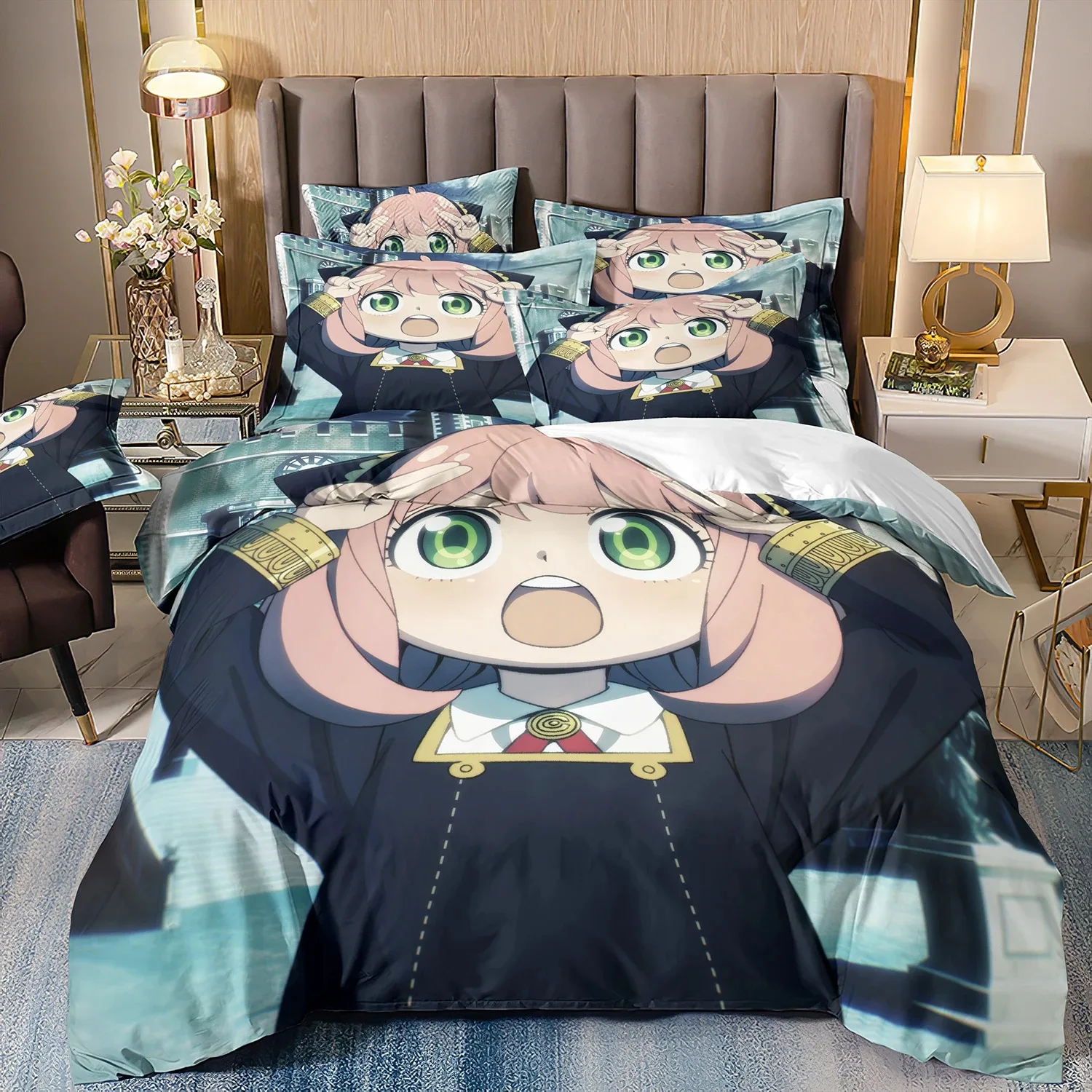 Luxury New 3D Print SPY FAMILY Anya Anime Bedding Set Duvet Cover Bed Set Quilt Cover Pillowcase king Queen Size Boys Adult
Luxury New 3D Print SPY FAMILY Anya Anime Bedding Set Duvet Cover Bed Set Quilt Cover Pillowcase king Queen Size Boys Adult