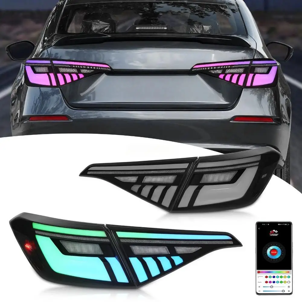 LED RGB Taillight for Honda Civic 11th Gen 2021-2023 Fog DRL Brake Turn Signal Lamp Automotive Accessories
LED RGB Taillight for Honda Civic 11th Gen 2021-2023 Fog DRL Brake Turn Signal Lamp Automotive Accessories