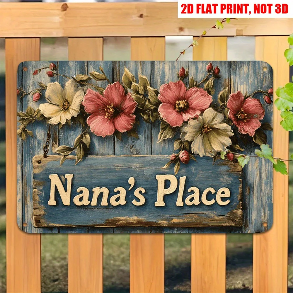 2D плоская металлическая табличка в стиле ретро «Nana's Place» — 12x8 дюймов, винтажный цветочный декор ко Дню матери, подарок для бабушки, для использования в помещении/на улице
2D плоская металлическая табличка в стиле ретро «Nana's Place» — 12x8 дюймов, винтажный цветочный декор ко Дню матери, подарок для бабушки, для использования в помещении/на улице