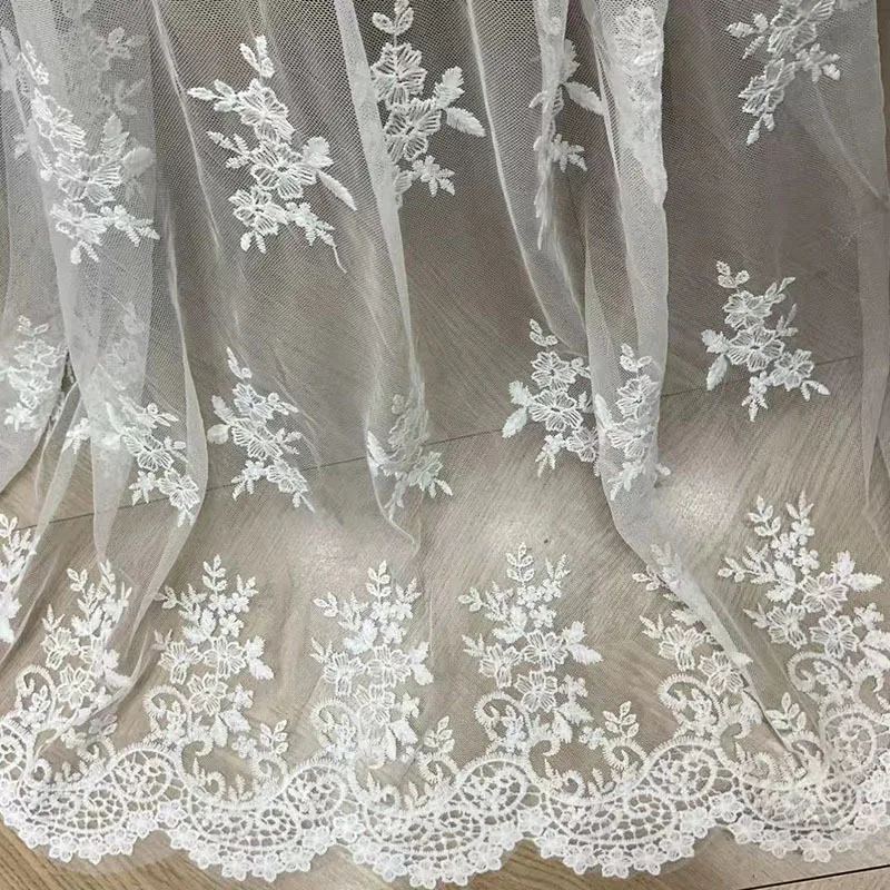 New Arrival Embroidered Lace Wedding Dress Fabric High Quality Bridal Lace Fabric Floral Embroidery Designer Fabric By The Yard
New Arrival Embroidered Lace Wedding Dress Fabric High Quality Bridal Lace Fabric Floral Embroidery Designer Fabric By The Yard