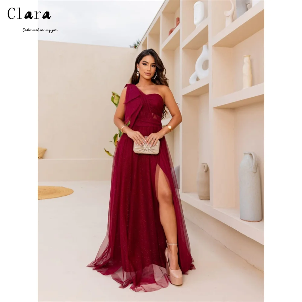 Clara Custom Red One Shoulder Side Slit A Line Evening Dresses Wedding Elegant Long Party Dresses for Luxury Party Gala Dress
Clara Custom Red One Shoulder Side Slit A Line Evening Dresses Wedding Elegant Long Party Dresses for Luxury Party Gala Dress