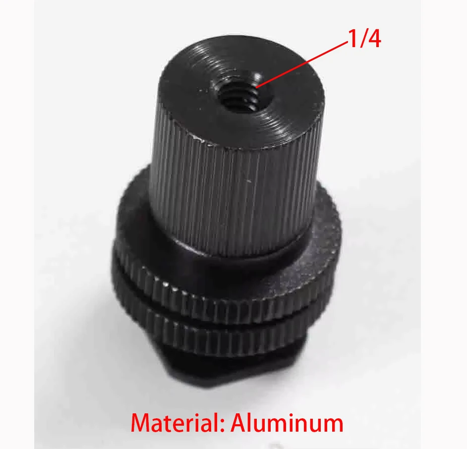 1/4"-20 Tripod Mount Screw male and female to Flash Camera Hot Shoe Adapter for camera and DSLR system, 1/4 thread hot shoe unit
1/4"-20 Tripod Mount Screw male and female to Flash Camera Hot Shoe Adapter for camera and DSLR system, 1/4 thread hot shoe unit
