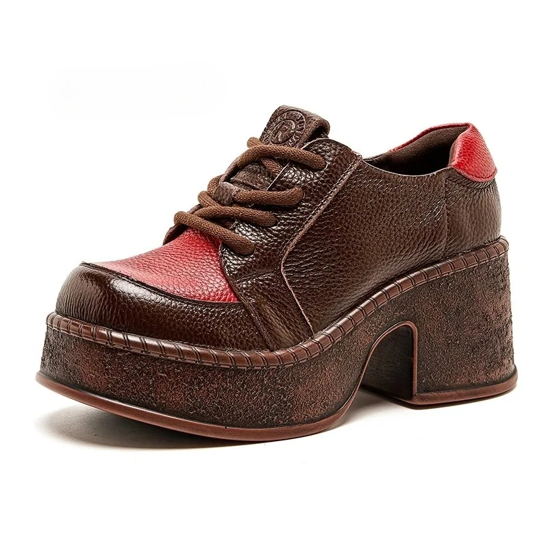 2025Новые женские модные туфли из натуральной кожи премиум-класса в стиле ретро, элегантные модные туфли-лодочки на толстом высоком каблуке со шнуровкой, одинарные туфли
2025Новые женские модные туфли из натуральной кожи премиум-класса в стиле ретро, элегантные модные туфли-лодочки на толстом высоком каблуке со шнуровкой, одинарные туфли