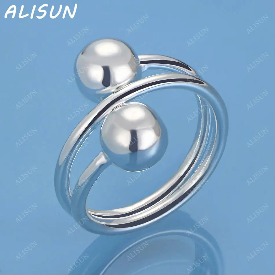 ALISUN 925 Sterling Silver Ball adjustable Wedding Ring For Women Grace Jewelry Trend Fashionable Birthday Party Gifts
ALISUN 925 Sterling Silver Ball adjustable Wedding Ring For Women Grace Jewelry Trend Fashionable Birthday Party Gifts