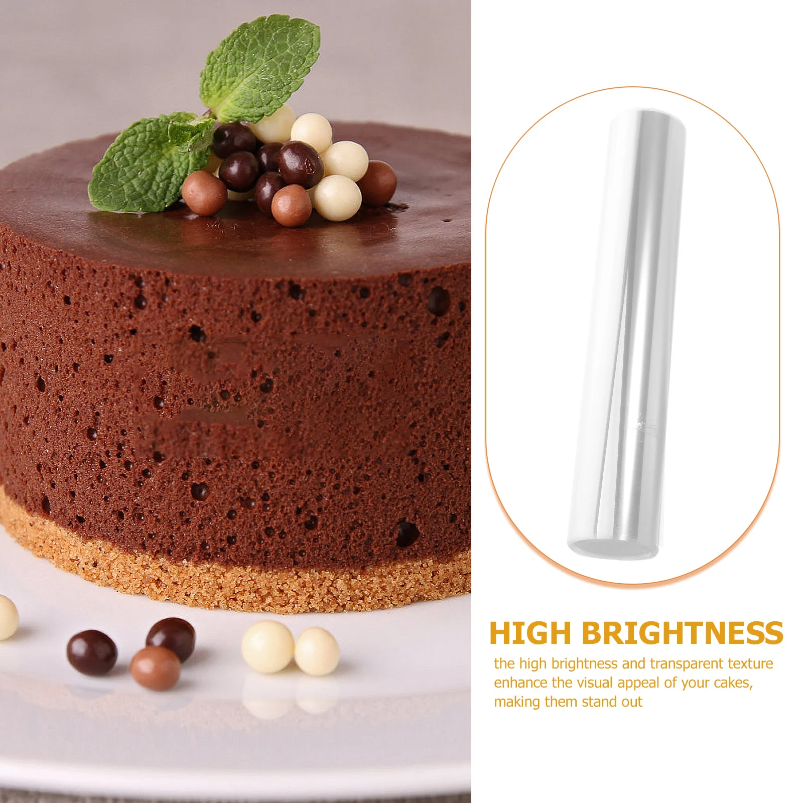 Collar Baking Strips Thickened Transparent Wrapping Sheets for Cake Mousse Ring Decoration Baking Supplies Clear Plastic
Collar Baking Strips Thickened Transparent Wrapping Sheets for Cake Mousse Ring Decoration Baking Supplies Clear Plastic
