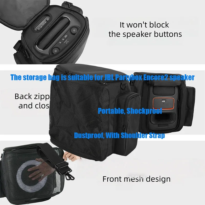 For JBL Partybox Encore 2 Speaker Storage Bag Portable Travel Carrying Case with Shoulder Strap & Mesh Pocket
For JBL Partybox Encore 2 Speaker Storage Bag Portable Travel Carrying Case with Shoulder Strap & Mesh Pocket