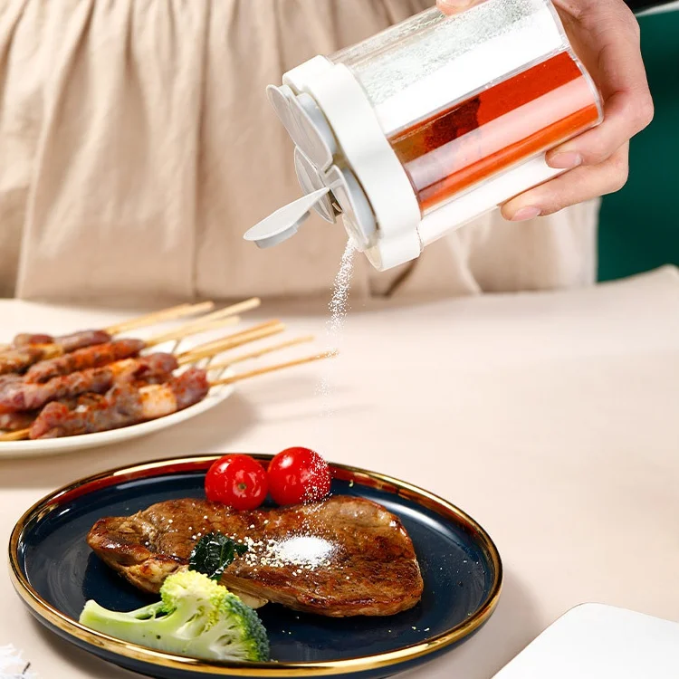 5 in 1 Flip Top Seasoning Shaker Salt Sugar Bottle Transparent Jar Herb Spice Organizer Container Dispenser Tools for Barbecue
5 in 1 Flip Top Seasoning Shaker Salt Sugar Bottle Transparent Jar Herb Spice Organizer Container Dispenser Tools for Barbecue