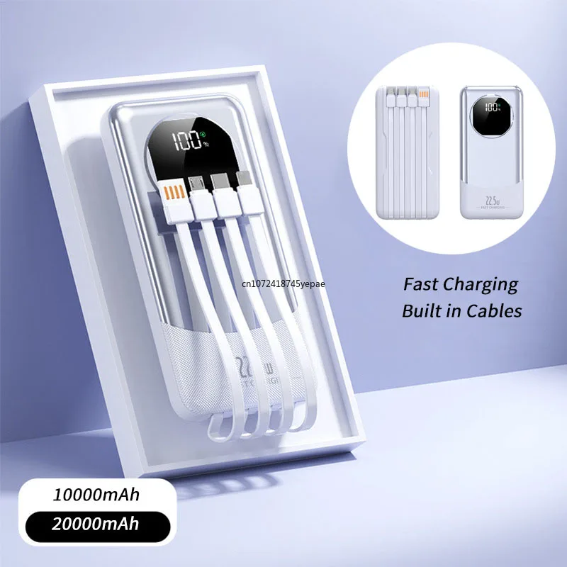 Портативный внешний аккумулятор Power Bank 20000 мАч с быстрой зарядкой 22.5 Вт для iPhone 16, 15, Xiaomi, Samsung
Портативный внешний аккумулятор Power Bank 20000 мАч с быстрой зарядкой 22.5 Вт для iPhone 16, 15, Xiaomi, Samsung