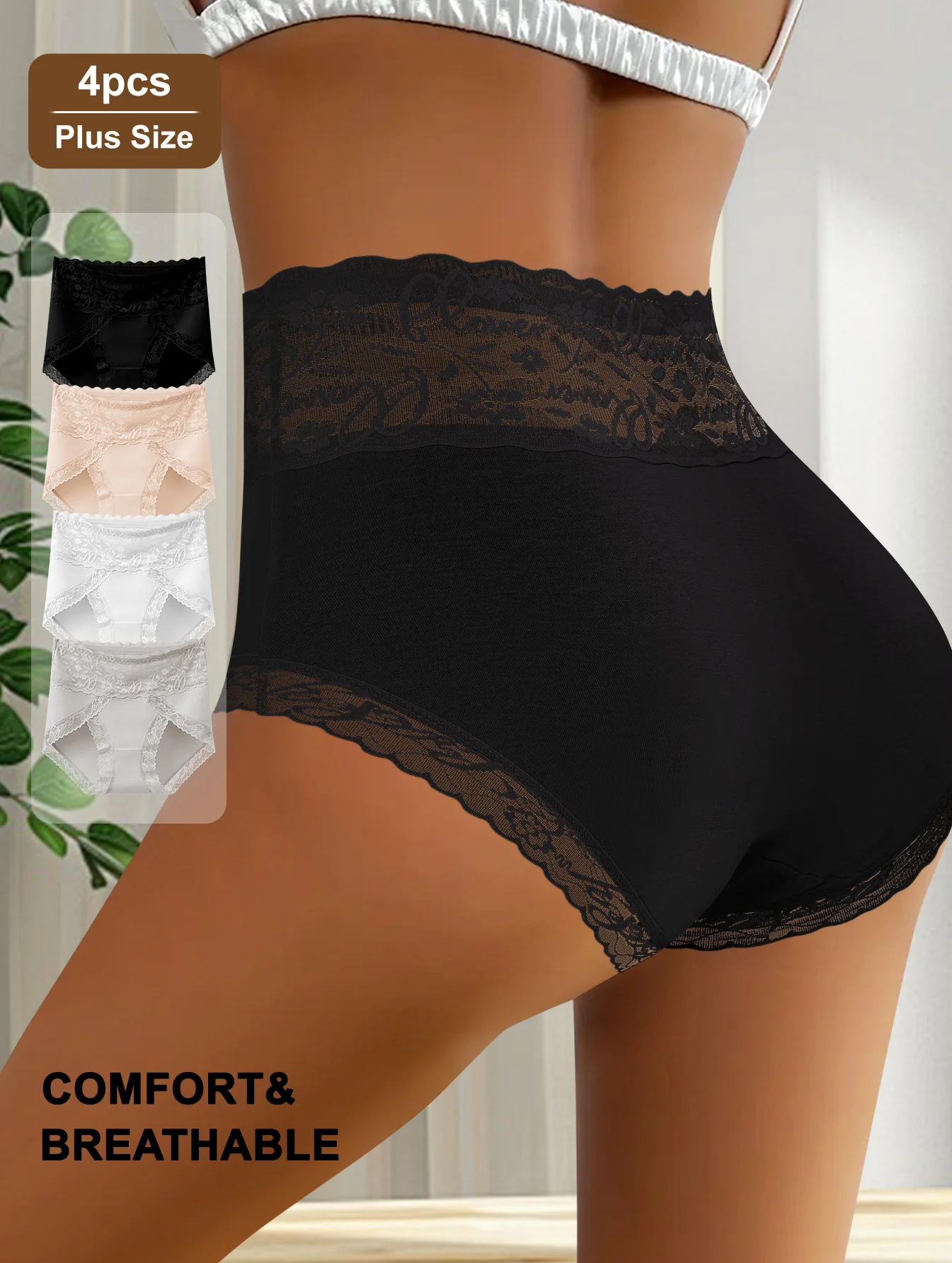 4Pcs/Set Floral Lace Briefs Mid Waist Women's Briefs Sexy Hollow Underwear Women's Underwear Women's Breathable Underwear
4Pcs/Set Floral Lace Briefs Mid Waist Women's Briefs Sexy Hollow Underwear Women's Underwear Women's Breathable Underwear