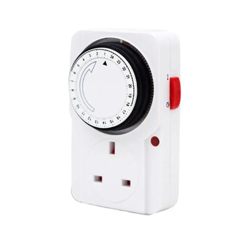 YLS-3X 24-Hour Segmented Switch-Energy-Saving Plug Timer Socket Kit-With Programmable Time Controller 3-Pin Plug UK Plug