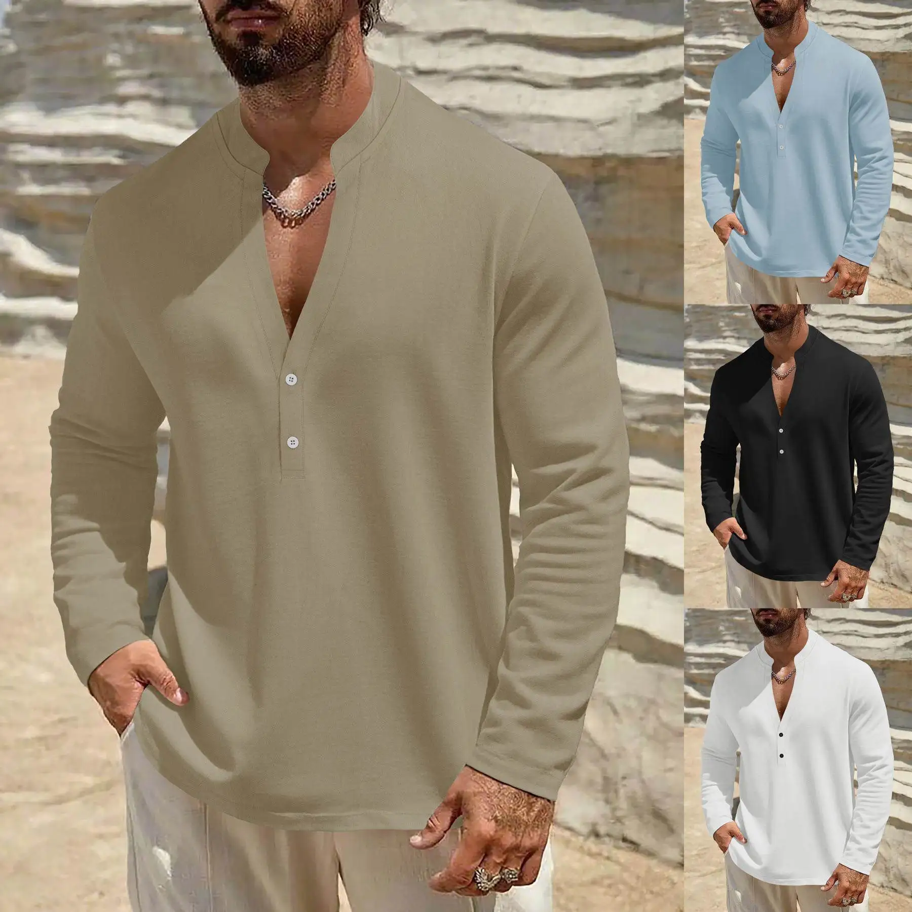 Summer Men's Casual Loose Linen Shirt Short Sleeve Stand Collar Color Large Size Men's Clothing Sporty Style Inner Wear
Summer Men's Casual Loose Linen Shirt Short Sleeve Stand Collar Color Large Size Men's Clothing Sporty Style Inner Wear