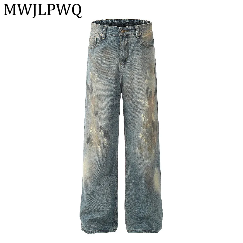 MWJLPWQ American-Style Trendy Distressed Washed Splatter-Paint Jeans Men's Autumn Relaxed Casual Loose Wide-Leg Pants 15900
MWJLPWQ American-Style Trendy Distressed Washed Splatter-Paint Jeans Men's Autumn Relaxed Casual Loose Wide-Leg Pants 15900